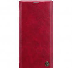 Husa Telefon Nillkin, Samsung Galaxy Note 10, Qin Leather Case, Red foto