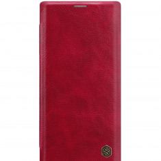 Husa Telefon Nillkin, Samsung Galaxy Note 10, Qin Leather Case, Red