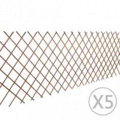 Gard cu zabrele, 5 buc.,180 x 90 cm, salcie foto