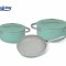 SET GATIT 5 PIESE ALUMINIU PRESAT, CRETA