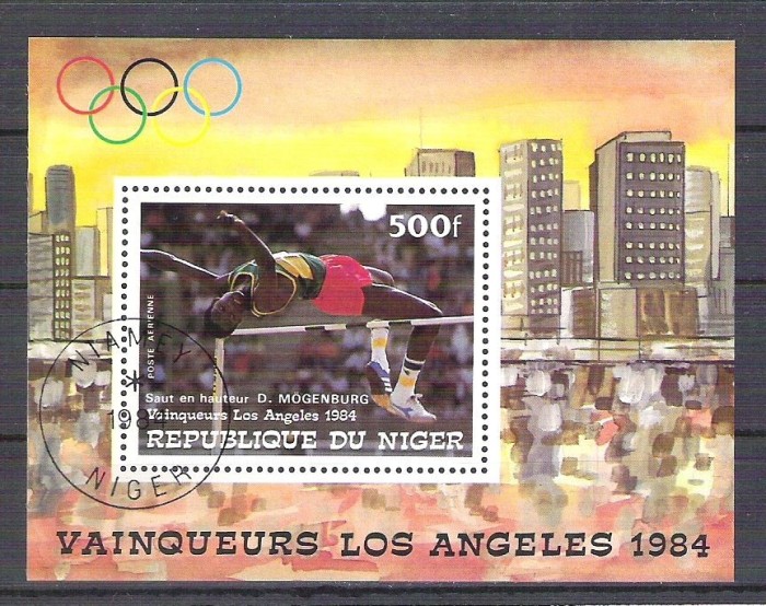 Niger 1984 Sport, perf. sheet, used O.026