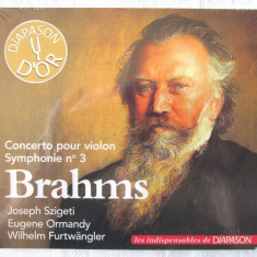 BRAHMS, Concert pentru vioara Simfonia nr. 3 - CD Colectia DIAPASON D'OR. Nou