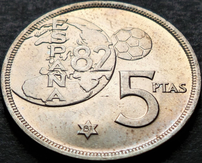 Moneda 5 PESETAS - SPANIA, anul 1981 * cod 4510 = A.UNC