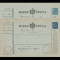 1892 Romania, 2 Mandate postale Cifra 25b varietati albastru &amp; perf, carton gri