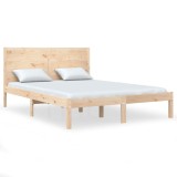 Cumpara ieftin Cadru de pat dublu, 135x190 cm, lemn masiv