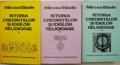 Istoria credintelor si ideilor religioase (3 volume) &amp;ndash; Mircea Eliade (supracoperta putin uzata) foto