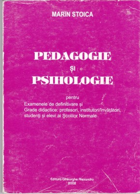AS - MARIN STOICA - PEDAGOGIE SI PSIHOLOGIE foto