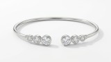 Cumpara ieftin Bratara Argint 925 Fixa Cuff cu Cristale Zirconiu Cubic Montura Bezel pentru Femei