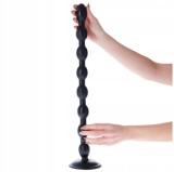 Bile Anale Taranaki cu Ventuza, PVC, Negru, 52 cm