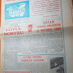 ziarul magazin 8 martie 1980-articol despre votarea din 9 martie