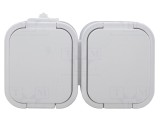 Conector alimentare AC Schuko 2P+PE 250VAC 16A alb pentru perete