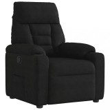 VidaXL Fotoliu rabatabil, negru, microfibră 4015566