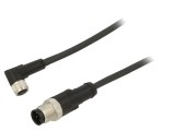 Cablu de conectare M12 M8 1m 3 pini 60VAC 3A