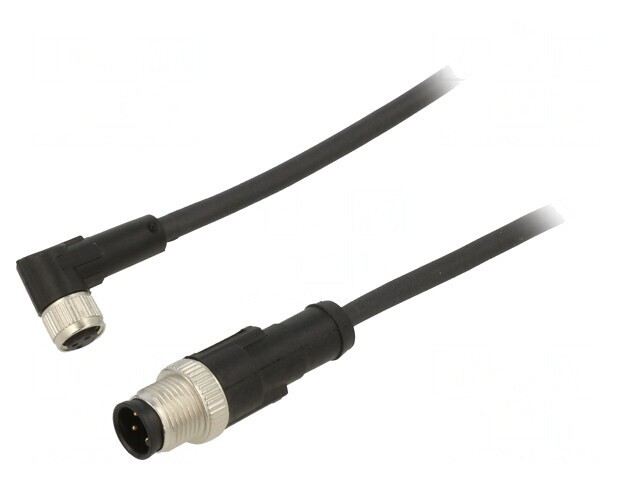 Cablu de conectare M12 M8 1m 3 pini 60VAC 3A