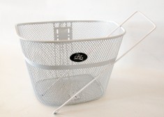 Cos fata biciclete HT-012, 34x25,5x24cm, 600 grame, prindere 1&quot;, culoare alb Cod:A186