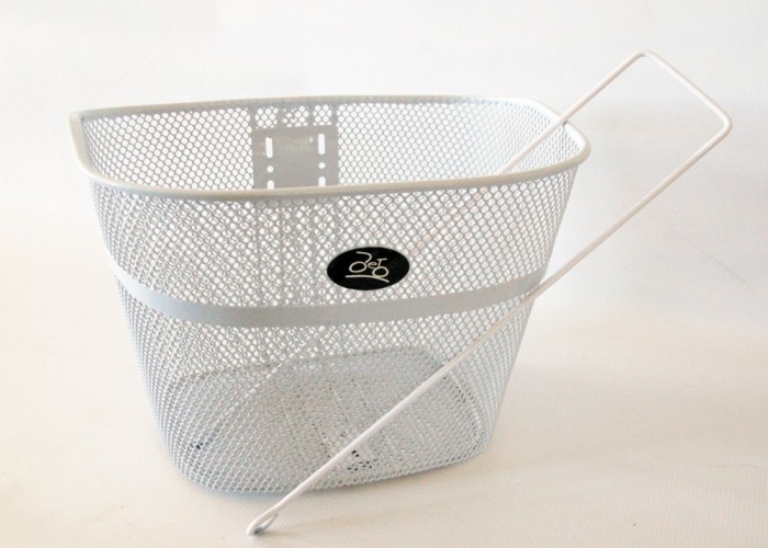 Cos fata biciclete HT-012, 34x25,5x24cm, 600 grame, prindere 1&quot;, culoare alb Cod:A186