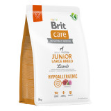 Brit Care Hypoallergenic Junior Large Breed, L-XL, Miel, hrană uscată monoproteică c&acirc;ini junior, sistem imunitar &amp; alergii, 3kg