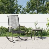 Balansoar de grădină, negru, 59x79,5x104 cm, ratan PVC