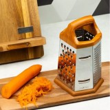 Razatoare universala manuala din otel inoxidabi si lemn, 6 fete, Kinghoff