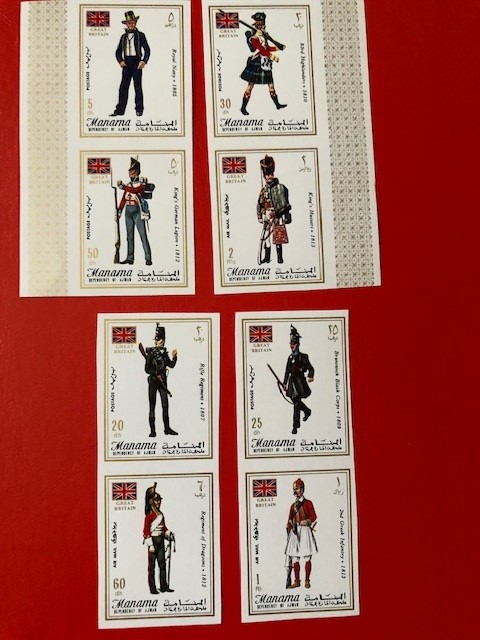 MANAMA, UNIFORME - SERIE COMPLETĂ MNH IMPERF.