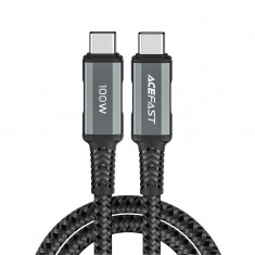 Cablu Acefast USB Tip C - USB Tip C 2m, 100W (20V / 5A) Gri (C4-03 Deep Space Gri) C4-03-C-C DEEP SPACE GRAY