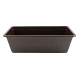Jardiniera din plastic Carina, interior / exterior, dreptunghiulara, maro, 40 x 18 x 12.6 cm