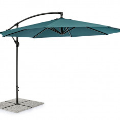 Umbrela pentru gradina/terasa Texas, Bizzotto, Ø300 cm, stalp 48 mm, stalp rotativ 360°, otel/poliester, albastru