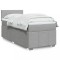 vidaXL Pat box spring cu saltea, gri deschis, 90x190 cm, textil 3286916