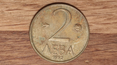 Bulgaria - moneda de colectie an unic - 2 leva 1992 - calaretul din Madara foto