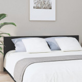 Tăblie de pat, negru, 200x1,5x80 cm, lemn prelucrat, vidaXL