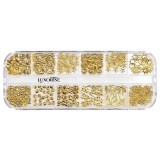 Cumpara ieftin Strasuri Unghii LUXORISE, Gold Summer, 12 modele, LUXORISE Nail Art