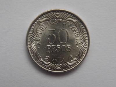 50 PESOS 2014 COLUMBIA foto