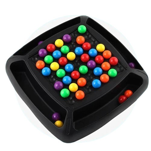 Joc de societate Rainbow Ball Game Board, asociere culori, doua modalitati de joc, 3+ ani
