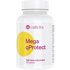 Mega qProtect Supliment alimentar cu Ginkgo Biloba si Coenzima Q10 Megadoză de Antioxidanţi (90 tablete) - Calivita
