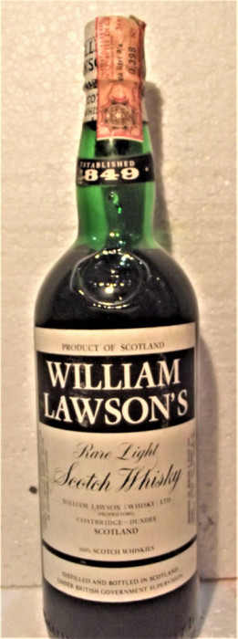 WILLIAM LAWSON&#039;S RARE LIGHT SCOTCH WHISKY, CL. 75 gr 43 ANII 50/60