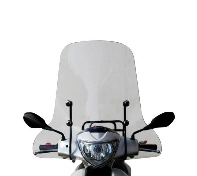 Parbriz mare (inalt) transparent Piaggio Fly 50 (12-17) &ndash; Fly 125 ie (12-15) 4T AC 50-125cc