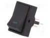 Rocker SPST 2 ON-OFF 25A 12VDC Verde LED SCI