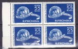 ROMANIA 1963 LP 562 CONGRESUL MONDIAL AL FEMEILOR MOSCOVA BLOC DE 4 TIMBRE MNH, Nestampilat