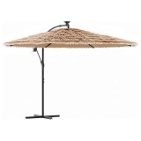 Umbrela soare de gradina cu stalp din otel, maro 290x290x238 cm