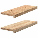 VidaXL Pervaz 2 buc lemn masiv de stejar netratat 70x25x2 cm