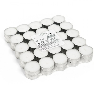 Lum&amp;acirc;nări Pastilă, Set 50 Bucăți, Alb, Diametru 3.5 cm, Timp Ardere 4 Ore foto