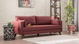 Canapea Extensibila, 3 Locuri Bella Sofa Bed Claret Rosu