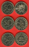 BULGARIA SET COMPLET DE MONEDE COMEMORATIV 50+50+50 Stotinki 2004 2005 2007 UNC, Europa