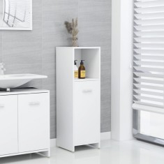 vidaXL Dulap de baie, alb, 30x30x95 cm, lemn prelucrat 802588