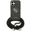 Husa pentru Apple iPhone 17, Guess, 4G CBDY Big Logo with Cord Strap, Neagra