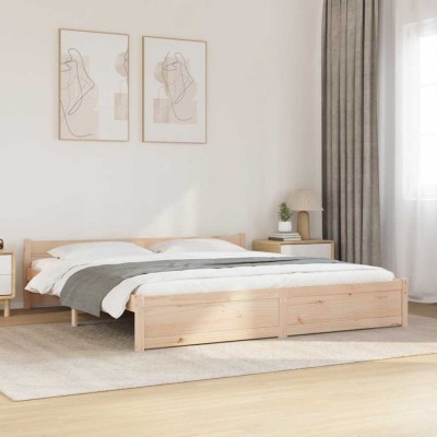 vidaXL Cadru de pat Super King 6FT, 180x200 cm, lemn masiv foto