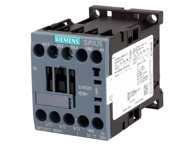 Contactor 3-polar NO 24VDC 12A 690V cu 3 contacte auxiliare