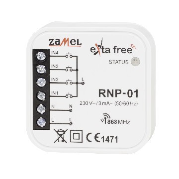 Emițător Fără Fir EXTA FREE Metalic 230VAC IP20 foto