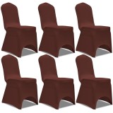 Gossi husa de scaun elastica, 6 buc., maro