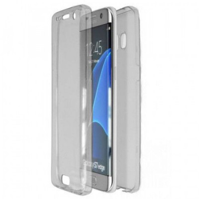 Husa protectie pentru Samsung Galaxy S7 Edge Transparent Slim folie de protectie fata-spate foto